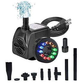 1000l 15w H Submersible Fountain Water Pump With 12 Colorful Led Lights
