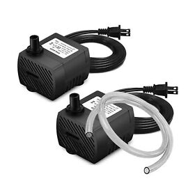 Fr-ppu12-158 2 Pcs Mini Submersible Water Pump 95gph 5w For Aquarium Fish Tank Pond