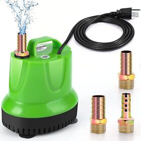 60w Submersible Water Pump With 3 Nozzle For Fish Tank Pond Fountain Hydroponics