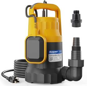 X-050p Acquaer 1/2hp Utility Pump 2906gph Submersible Sump With Automatic