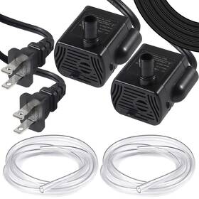 200l Alamscn 687117714909 2pcs Mini Submersible Water Pump 110v 3w 200l/h With 2m Pvc Tubing For Aquari