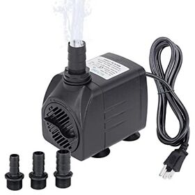 Allylang 450-550gph Submersible Sump Pump Ultra Quiet For Fish Tank Pond