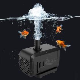 Aq161-30w Aqqa Submersible Aquarium Water Pump Fountain With Adjustable Flow Dual-suct