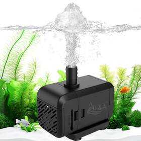 Aq161-6w Aqqa Submersible Aquarium Water Pump Fountain With Adjustable Flow Dual-suct