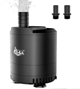 Gus-aq077-30w-us Aqqa 160-800gph Aquarium Submersible Water Pump With 2 30w 530gph Black