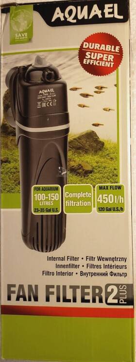 Aquael 847852010548 Fan Filter 2plus For 23-35 Gallon Indoor Aquarium