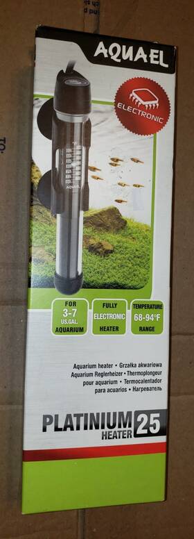 Aquael 905546314466 Platinum Heater 25w Aquarium Heating Rod Glass