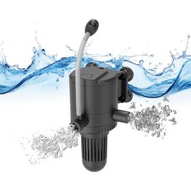 10117 Aquamiracle Aquarium Powerhead Pump With Double Water Outlet And Aeration 135gph Fish Tank
