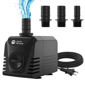 10145 Aquamiracle Submersible Water Pump Aquarium With Flow Control Pond Fount