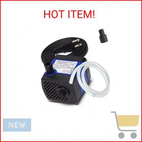 Bp-50 Aquaneat Small Fountain Pump 50 Gph Mini Submersible Water With 3.3 Ft Tub