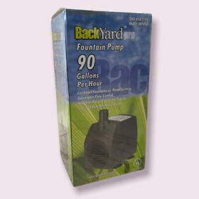 6563142 Backyard Pro 90gph Submersible Pump Aquarium Pond Fountain Adjustable #wp450 Nib