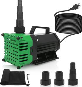 Jr-8000 Barst 2200gph Submersible Water Pump High Flow Pond 25ft Power Cord And Barrier Bag