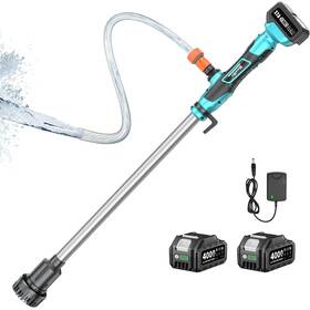 My-p025 Branded Cordless Stick Water Transfer Pump With Dual 4000mah Cobalt Blue