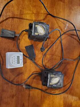 091988436 Brs 2x Bulk Reef Supply 1.1ml Dosing Pumps With Timer