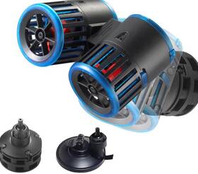 Cf-8825 Carefree Fish Aquarium Magnetic Double Powerheads 25w 5400gph For 30 300gal