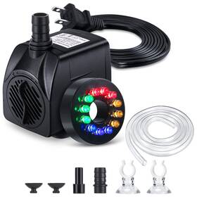 900l Cwkj 716695783417 Fountain Pump With Led Lights 220gph 15w 900l/h Submersible Water Dur