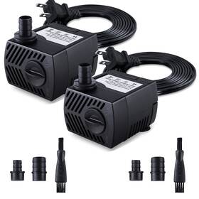 300l Cwkj 884710566007 Fountain Pump 2 Packs 80gph 4w 300l/h Submersible Water Durable Outdo