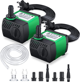 300l Cwkj Fountain Pump 2 Packs 80gph 4w H Water Outdoor Subme