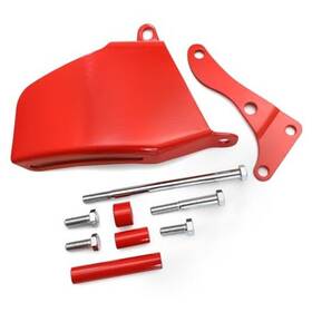 Daola888 708451663781 Long Water Pump Alternator Bracket Red Compatible With Chevy Sbc Sb 305 350