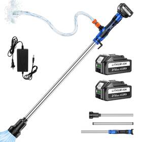 Dejunpiool B0ff8x614w Cordless Stick Water Transfer Pump 2x4.0ah 21v Batteries 770gph 32ft