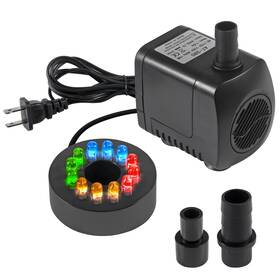 Diitao 687117704085 15w Submersible Water Fountain Pump With Led Lights 260gph Aquarium Fish Tank