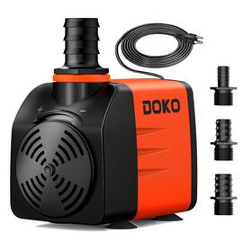 Doko 780374549632 480gph Submersible Water Pump Pond Pumps With 6ft Power Cord And 3 Nozz
