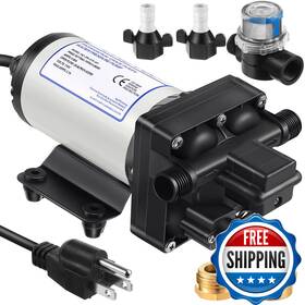 Dreyoo B09qlynwp7 Water Pressure Booster Pump 110v 5.5 Gpm 70 Psi Self Priming Industrial