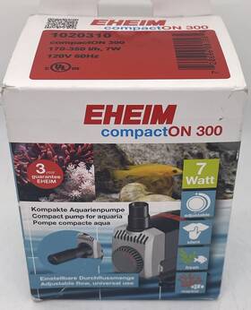 1020310 Eheim Compacton 300 Compact Aquarium Pump 7w New No Suction Cups