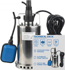 Extraup 1hp 3000 Gph Stainless Steel Submersible Clean Water