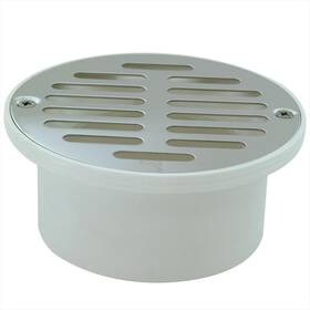 15322 Ez-flo 3 Inch X 4 Pvc General Purpose Drain With Stainless Steel Strainer