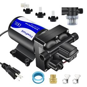 Flowfluid B0c49wchzl Water Pressure Booster Diaphragm Pump 110v Ac For House70psi 5gpm