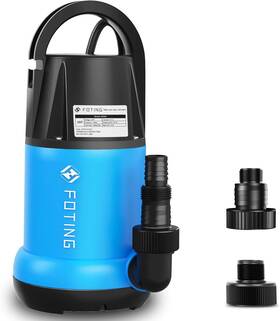 Foting 757837823479 Sump Pump 1hp Clean/dirty Submersible Water Blue And Black