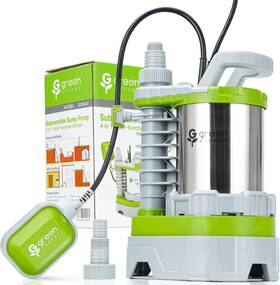 203640 G Green Expert 1.5hp Submersible High Flow Max 5500gph And Grey