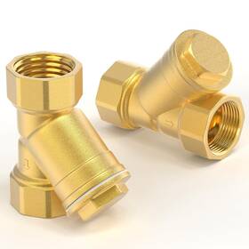 Nh-226 Gasher 2pcs Brass 3/4 Inch Female Y Strainer Mesh Filter Valve For Water Oil Separation