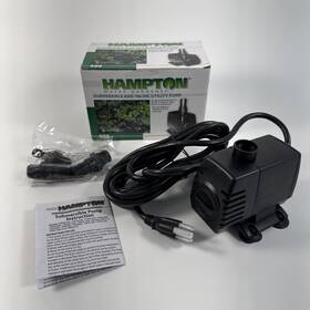 80440 Hampton Water Gardens New Open Box Submersible Pump 400 Gph Pond Statue