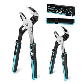 Dt001047ar Hang Zhou Great Star Industrial Co. Ltd 2-piece Groove Joint Pliers Set With Rolling Pouch 10 And 8-inch Adjustable