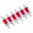 Hom44-r6 Haobase 6 Pcs Fish Tank Aquarium Red Clear Plastic Air Pump Check Valves