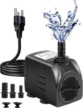 Hsbao 313042553565 Fountain Pump 400gph Submersible Water Outdoor Ultra Quiet