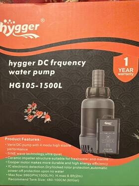 Hg-915-10000 Hygger Hg-105-1500l Fish Tank / Aquarium /pond Dc Water Pump - 2 650 Gph