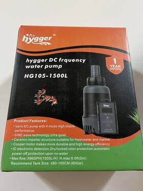 Hg105-1500l Hygger Hg105-2500l 24v Dc Aquarium Water Pump 396gph 20w 6.6ft Submersible