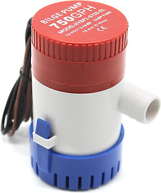 Iztor Marine Submersible Boat Rule Bilge Water Pump 750 Gph 12v 3/4 Inch Hose Ou