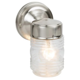 Jelly Jar By Design House Outdoor Downlight Satin Nickel