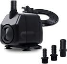 Lewisia 925gph Water Pump With 3 Nozzles Adjustable Flow For Garden Founta