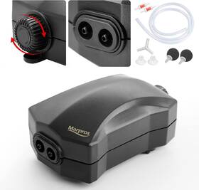 Marpros 313088780789 Aquarium Air Pump Single Outlet/dual Outlet Adjustable Aerator With Accessories