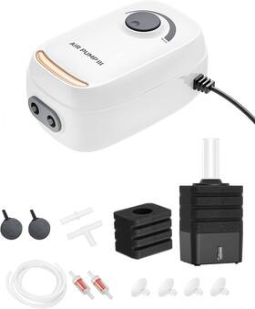 Moonorange 313038493417 3w/6w Aquarium Air Pump Adjustable Aerator With 2-outlet S