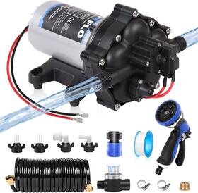 Mrgvflo 12volt Upgrade 12v 80psi7.5gpm Rv Fresh Washdown Pump Kit Boat Five
