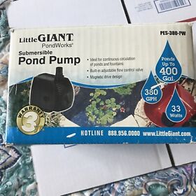 Pes-380-pw Nib Little Giant Submersible Pond Pump 400 Gallons