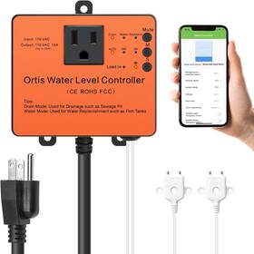 Kj-032 Ortis Wifi Sump Pump Controller And Alarm Check Water Level Status Timely Orange