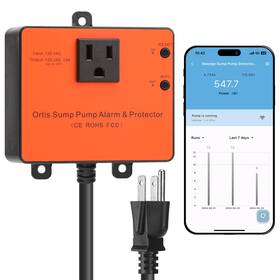 Ortis Kj-054 Wifi Sump Pump Monitor And Alarm Real-time Status Orange