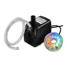 Oyezvary 313042160114 10watt 160gph Submersible Fountain Pump With Led Light And Flow Regulator For Wa